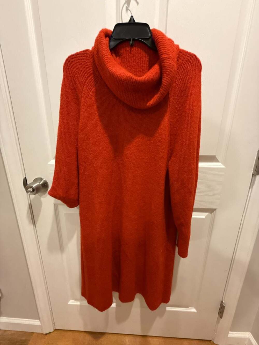 LOFT Plus Orange Cowl Neck Sweater Dress Size 14